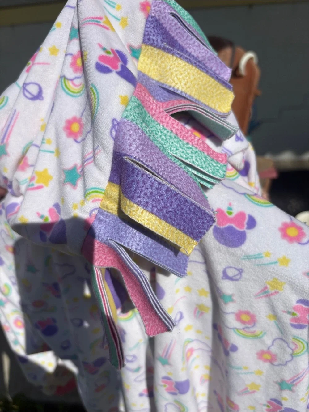 Disney Girls Unicorn Hooded Onesie Pajama in Purple, Pink, White